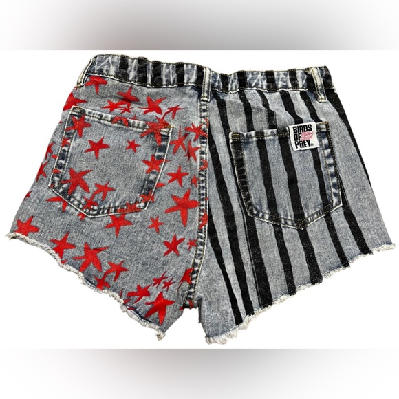 NWT Harley Quinn Birds Of Prey Denim Shorts - Stars and Stripes - Picture 2 of 11
